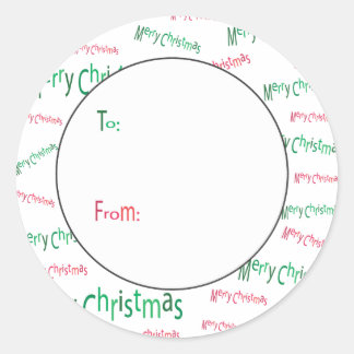 Frohe Weihnachtsgeschenke Runder Aufkleber