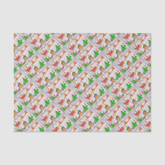 Frohe Weihnachtsgeschenke Seidenpapier (Vorderseite)