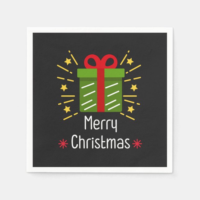 Frohe Weihnachtsgeschenke Serviette (Vorderseite)