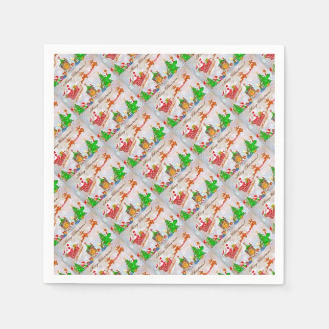 Frohe Weihnachtsgeschenke Serviette (Vorderseite)