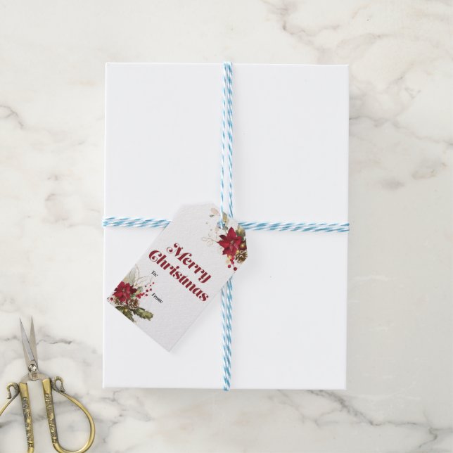 Frohe Weihnachtsgeschenke Tag mit Heiligen und Poi Geschenkanhänger (Mit Garn)