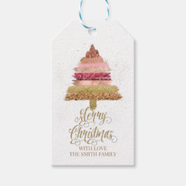 Frohe Weihnachtsgeschenke Tag, Weihnachtsbaum, Ros Geschenkanhänger