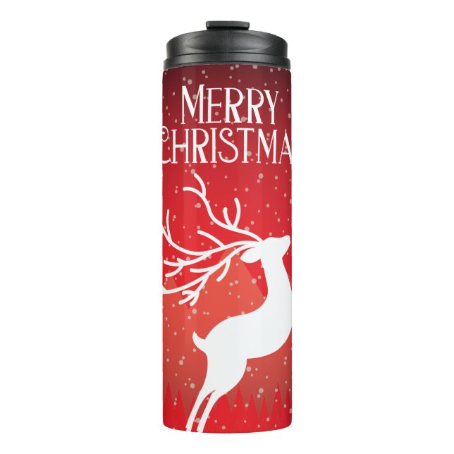 Frohe Weihnachtsgeschenke Thermosbecher (Vorderseite)