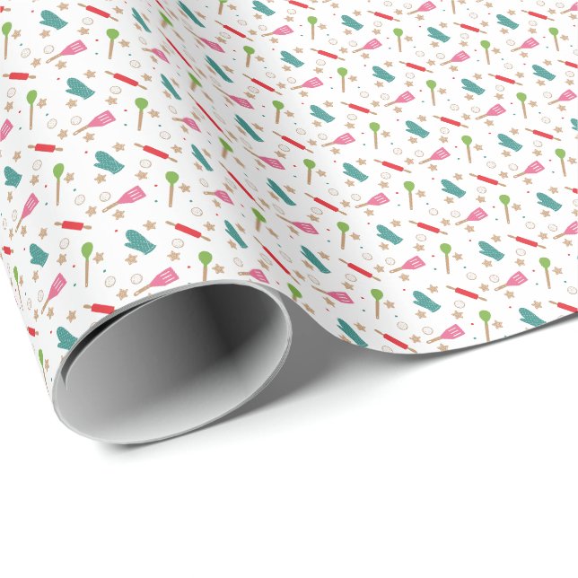Frohe Weihnachtsgeschenkverpackung Baking Spirits  Geschenkpapier (Rolleneckpunkt)