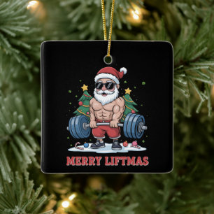 Frohe Weihnachtsgewichte Krafttraining Weihnachtsm Keramikornament