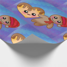Frohe Weihnachtsginger Breadman Herzkrümel Geschenkpapier