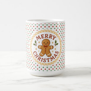 Frohe Weihnachtsgirlande mit dem Lebkuchenmann Kaffeetasse
