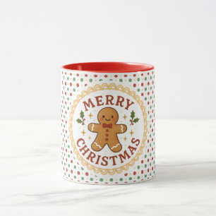 Frohe Weihnachtsgirlande mit dem Lebkuchenmann Tasse