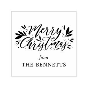 Frohe Weihnachtsglühen Custom Rubber Briefmarke Permastempel