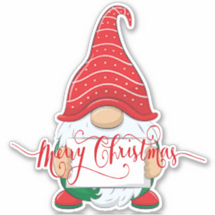 Frohe Weihnachtsgnome Sticker