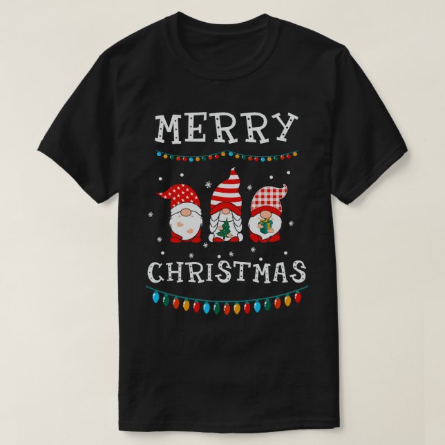 Frohe Weihnachtsgnome T-Shirt (Design vorne)