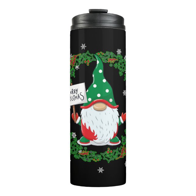 Frohe Weihnachtsgnome Thermosbecher (Vorderseite)