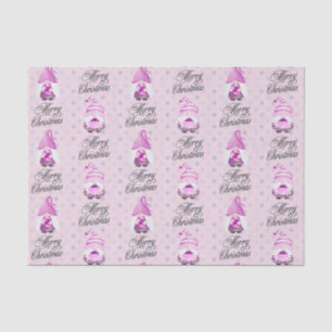 Frohe Weihnachtsgnomen und Dots-Gewebe Papier