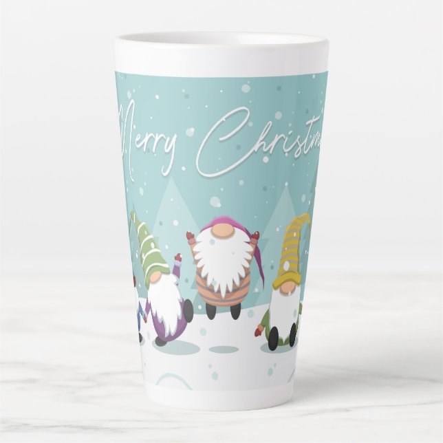 Frohe Weihnachtsgnomes Milchtasse (Vorderseite)