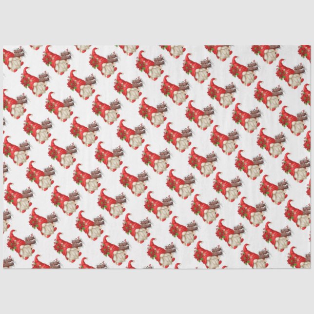 Frohe Weihnachtsgnomes Seidenpapier (Vorderseite)
