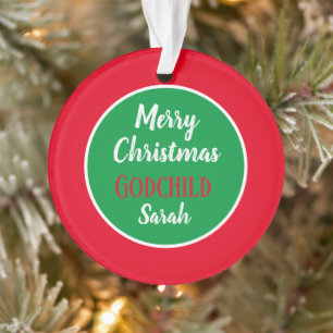 Frohe Weihnachtsgodchild personalisierte Ornamente