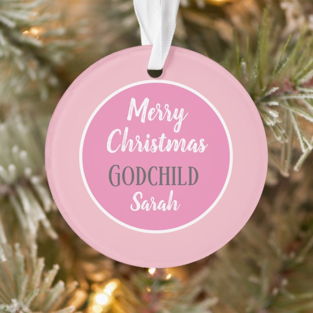 Frohe Weihnachtsgodchild personalisierte Ornamente (Baum)