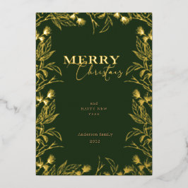 Frohe Weihnachtsgold Kalligraphie Foto Foil Invita Folieneinladung