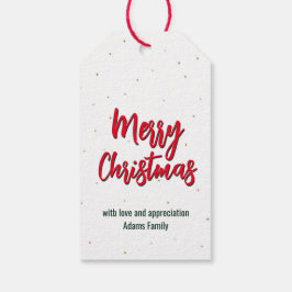 Frohe Weihnachtsgolden-Glitzer Geschenkanhänger