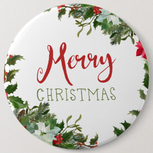 Frohe Weihnachtsgrün Button