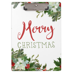 Frohe Weihnachtsgrün Klemmbrett