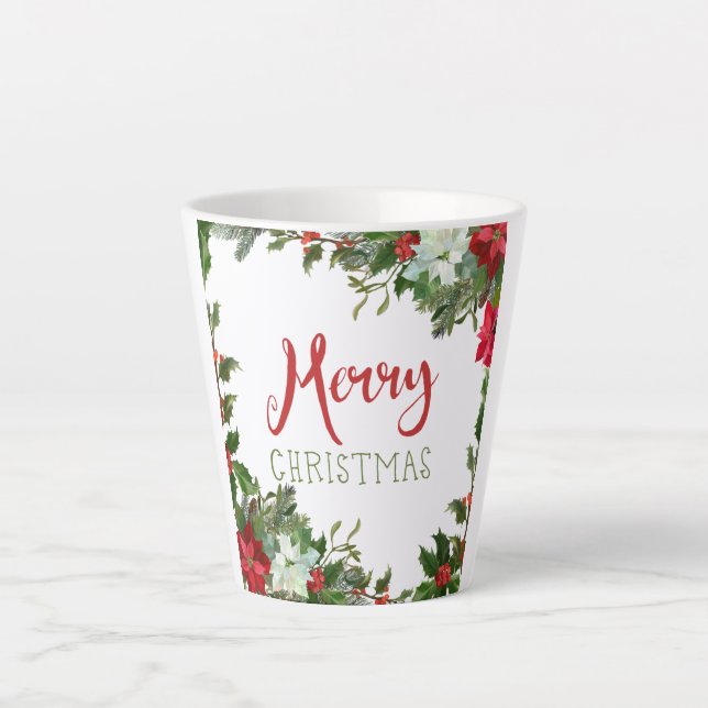 Frohe Weihnachtsgrün Milchtasse (Vorderseite)