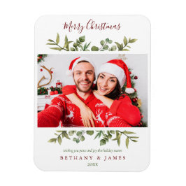 Frohe Weihnachtsgrün Paare Foto Urlaub Magnet