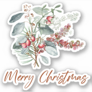Frohe Weihnachtsgrün Rot Grün Aufkleber