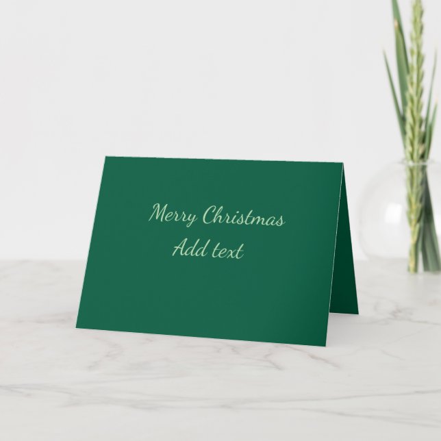 Frohe Weihnachtsgrün schlichte Solo-Hintergrund Ur (Vorderseite)