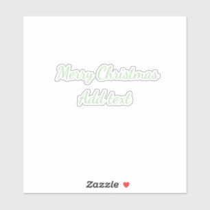 Frohe Weihnachtsgrün schlichte Solo-Hintergrund Ur Aufkleber