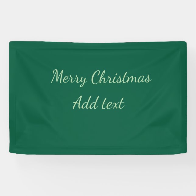 Frohe Weihnachtsgrün schlichte Solo-Hintergrund Ur Banner (Horizontal)