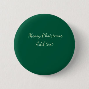Frohe Weihnachtsgrün schlichte Solo-Hintergrund Ur Button