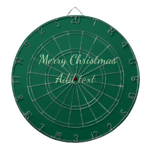 Frohe Weihnachtsgrün schlichte Solo-Hintergrund Ur Dartscheibe