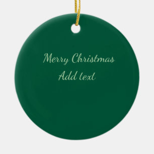 Frohe Weihnachtsgrün schlichte Solo-Hintergrund Ur Keramik Ornament