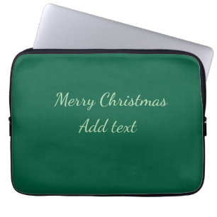 Frohe Weihnachtsgrün schlichte Solo-Hintergrund Ur Laptopschutzhülle