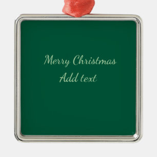 Frohe Weihnachtsgrün schlichte Solo-Hintergrund Ur Ornament Aus Metall