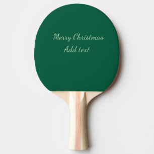 Frohe Weihnachtsgrün schlichte Solo-Hintergrund Ur Tischtennis Schläger