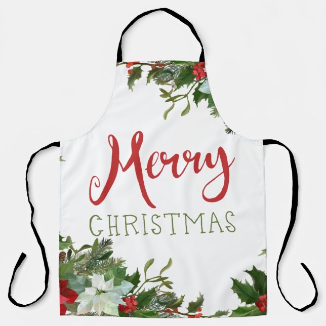 Frohe Weihnachtsgrün Schürze (Vorderseite)