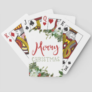 Frohe Weihnachtsgrün Spielkarten