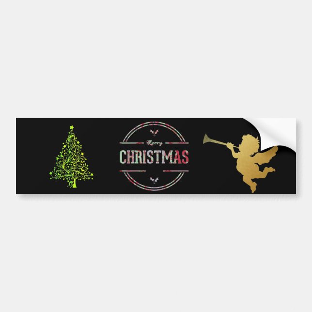 Frohe Weihnachtsgrüße Autoaufkleber (Vorne)