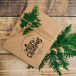 Frohe Weihnachtsgrüße Custom Rücksendeadresse Gummistempel