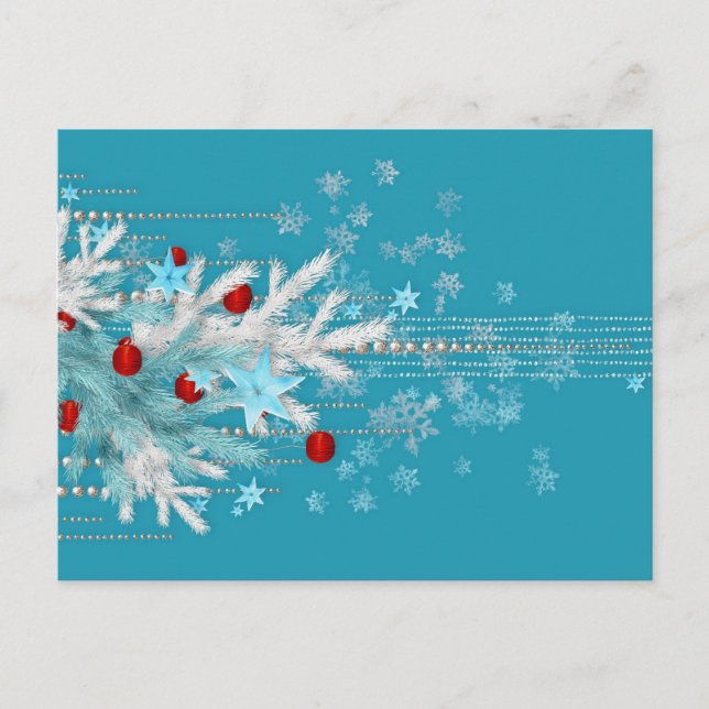 Frohe Weihnachtsgrüße Feiertagspostkarte (Vorderseite)