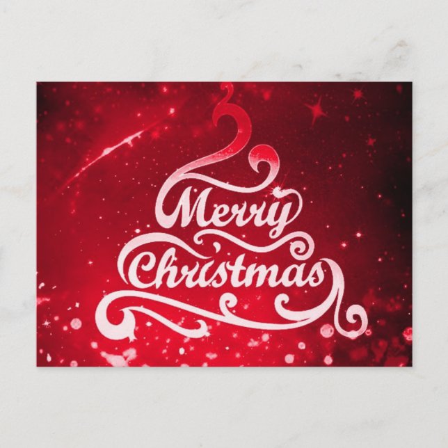 Frohe Weihnachtsgrüße Feiertagspostkarte (Vorderseite)