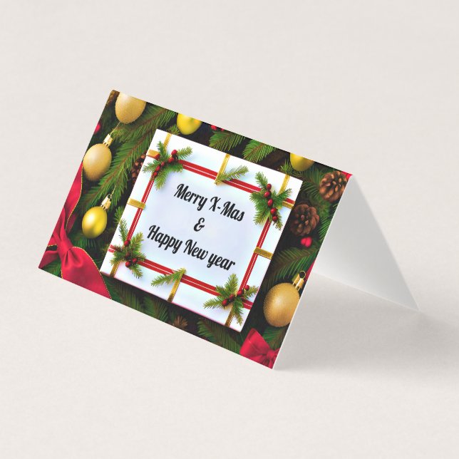 Frohe Weihnachtsgrüße für glückliche Wünsche (Vorderseite)
