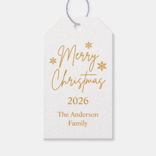 Frohe Weihnachtsgrüße Gold Geschenkanhänger
