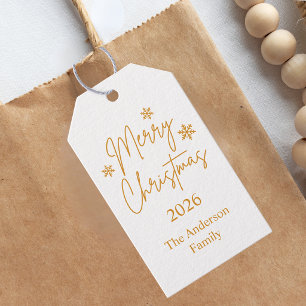 Frohe Weihnachtsgrüße Gold Geschenkanhänger