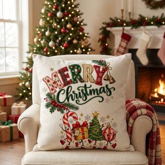 Frohe Weihnachtsgrüße  Kissen