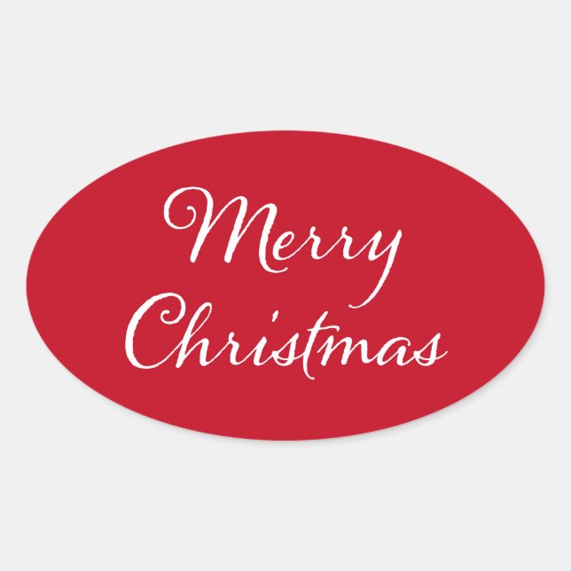 Frohe Weihnachtsgrüße Ovaler Aufkleber (Vorderseite)