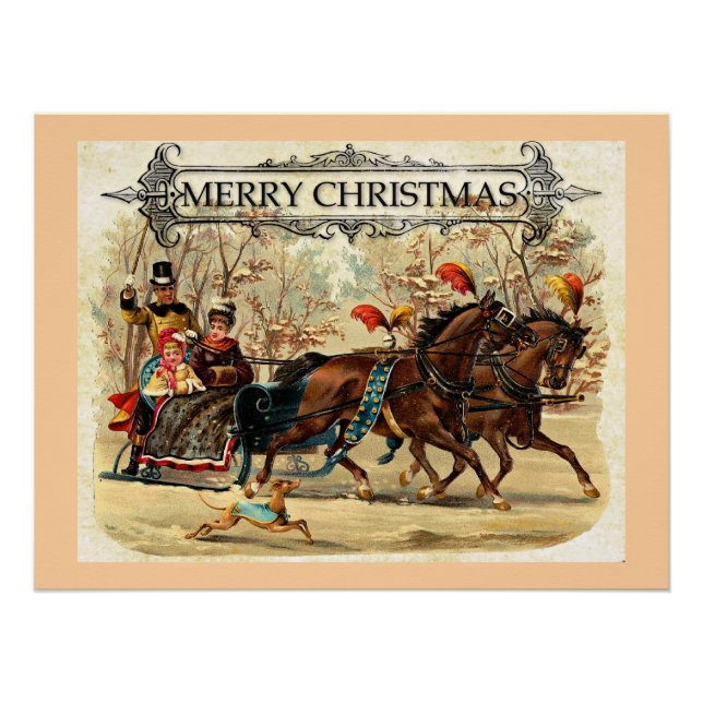Frohe Weihnachtsgrüße Poster (Vorderseite)