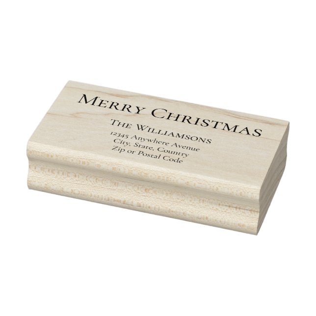 Frohe Weihnachtsgrüße Rücksendeadresse #1 Gummistempel (Stempel)